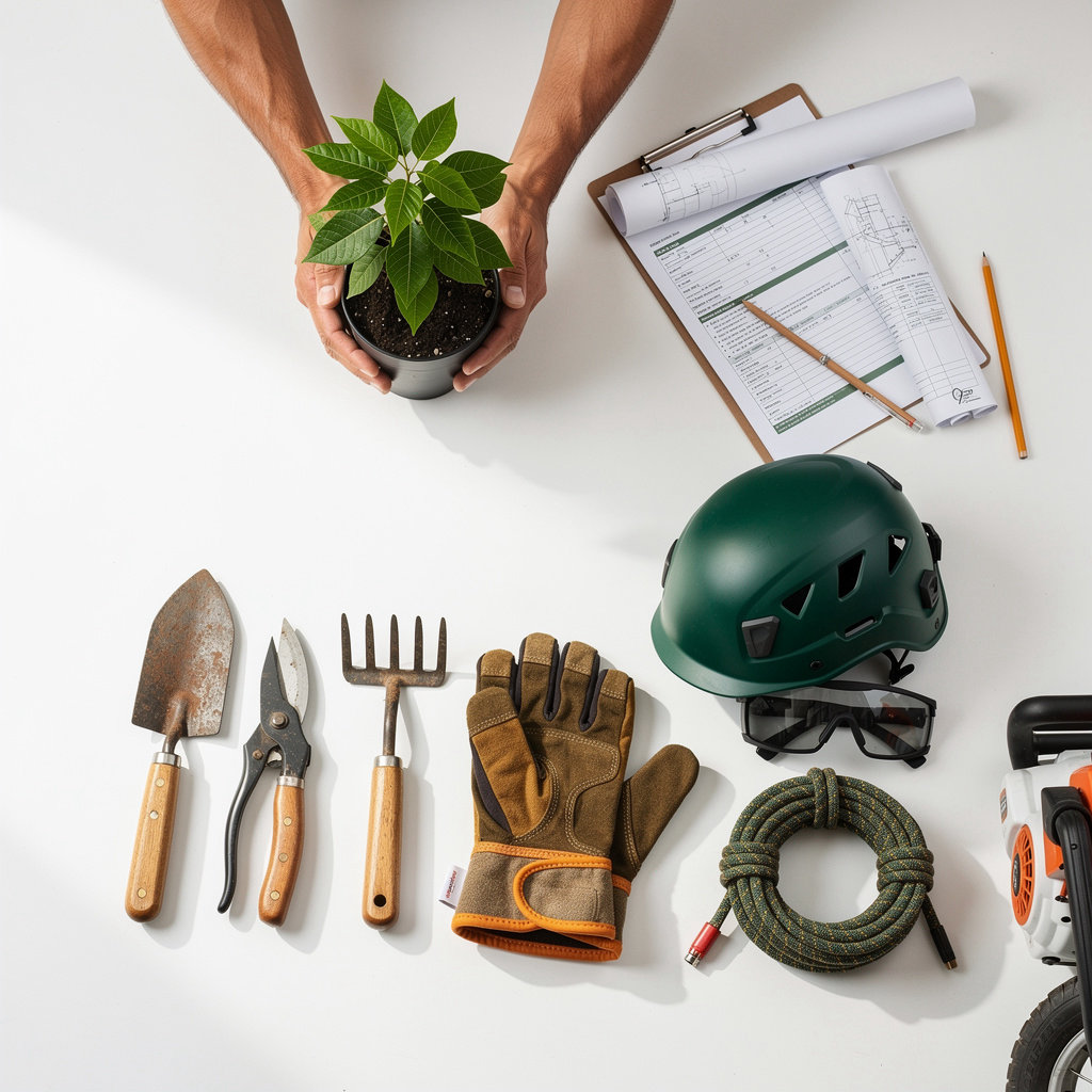 Maldonado's Tree Experts professional team performing expert tree care and landscaping services in Gaithersburg, Maryland